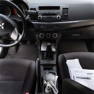 Ворсовые коврики на Mitsubishi Lancer X 2007 - 2017 в Саратове
