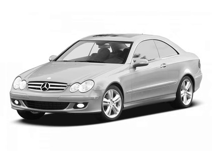Ворсовые коврики на Mercedes CLK (C209) 2002 - 2009 в Саратове