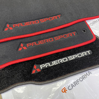 Ворсовые коврики на Mitsubishi Pajero Sport III 2015 - 2025 в Саратове